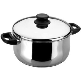 Каструля з кришкою LACOR Garinox 5 л, 22 см, нержавіюча сталь, срібляста
