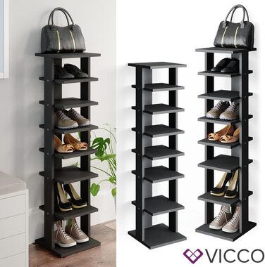 Взуттєва тумба Vicco Sara, антрацит, 26.7x110 см
