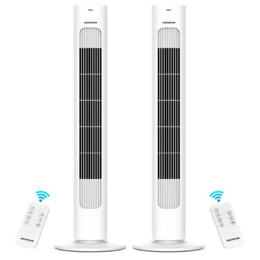 Вентилятор Tower Aigostar Turmventilator з пультом, 70° осциляція, таймер 7 год, 3 режими/швидкості, енергоефективний, 2 шт.