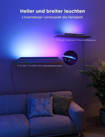 Світлодіодні LED-панелі Govee RGBICWW для підсвічування телевізора та ігрової зони, 31 дюйм