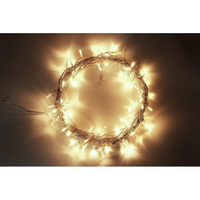 Гірлянда світлодіодна Gresonic 40м, 400 LED, струмопровідна, для внутрішнього та зовнішнього використання, тепле біле світло, для вечірки, весілля, Різдва
