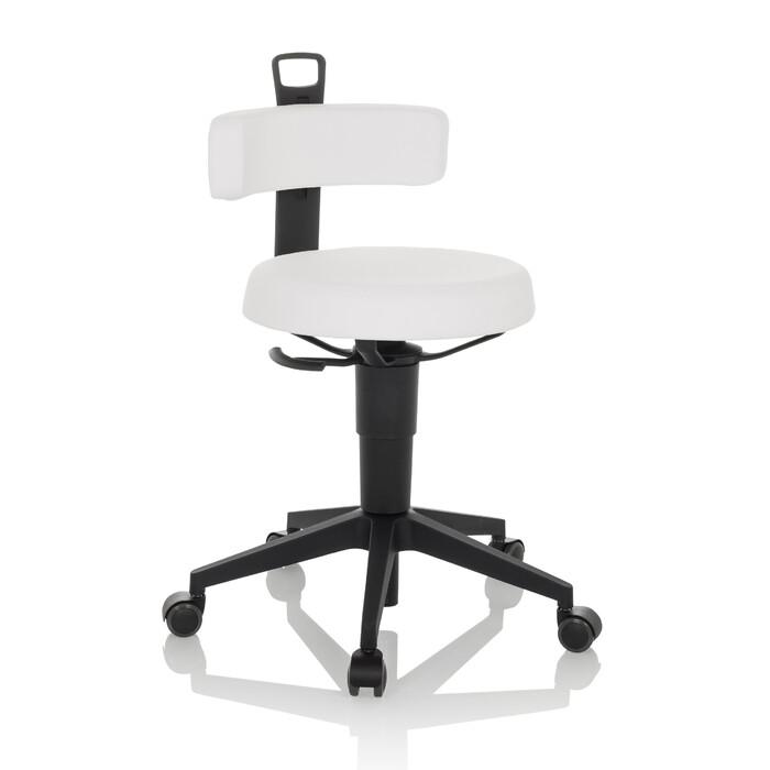Робочий табурет / балансирне крісло TOP WORK FLEX PU white hjh OFFICE
