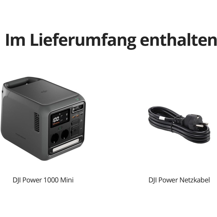 Портативна зарядна станція DJI Power Station 1024Wh 2600W, LiFePO4 акумулятор, швидка зарядка, сонячна панель, для кемпінгу та дому