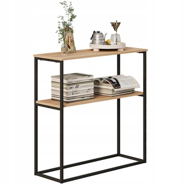 Консольний столик Rebiko, натуральні відтінки коричневого, 90 x 90 x 32,5 см