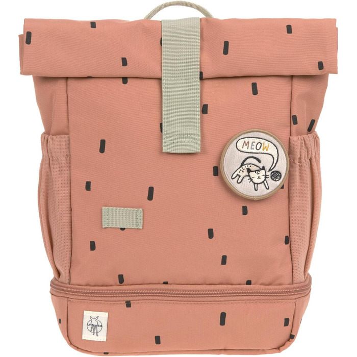 Дитячий рюкзак LÄSSIG Rolltop з нагрудним ременем, водовідштовхувальний, 11 л, карамельний колір, Happy Prints