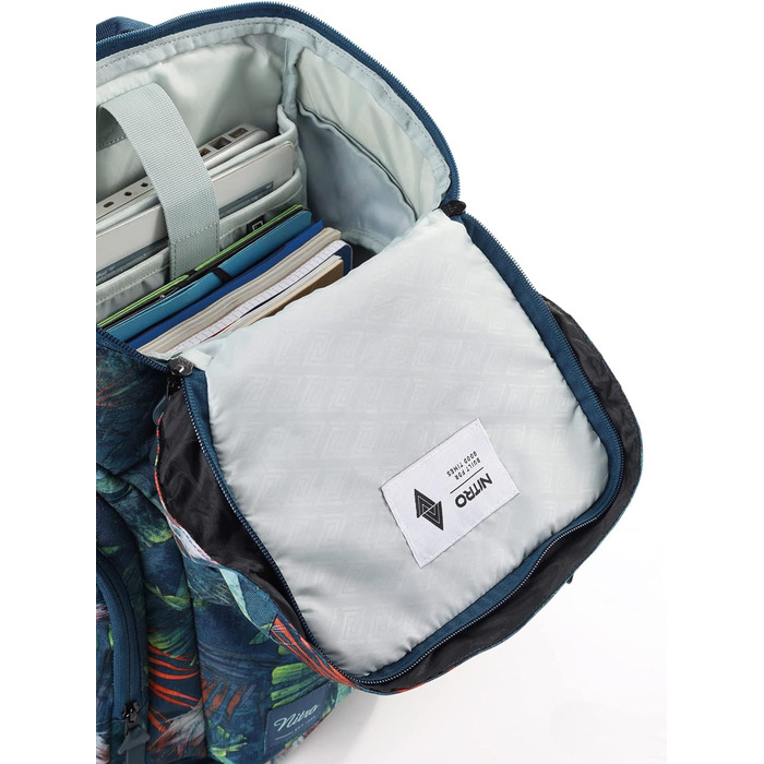 Рюкзак Nitro Daypacker 32 л у ретро стилі з відділенням для ноутбука, шкільний, міський або туристичний, Tropical