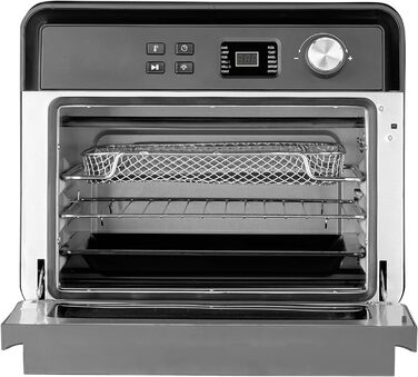 Фритюрниця CASO AirFry Chef 1700 з конвекцією, 1700 Вт, 3 рівні, температура 40-230°C, чорна, без попереднього розігріву