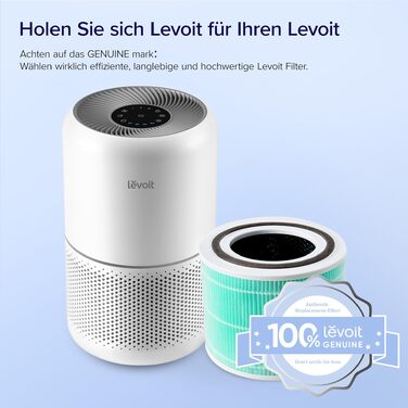 Повітряний очищувач LEVOIT з HEPA-фільтром для алергіків, 40 м², фільтр від шерсті та запахів, нічний режим, таймер (Синій, фільтр від вихлопних газів)