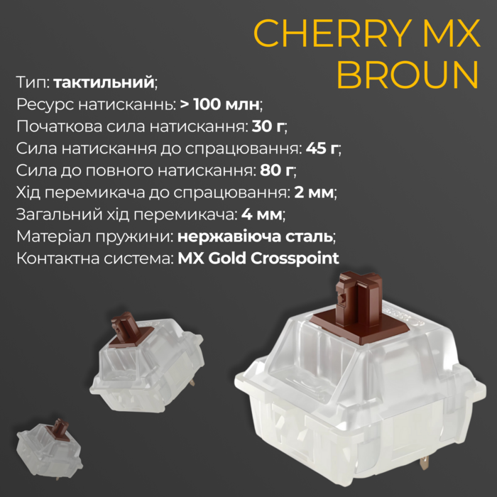Механічна клавіатура Ducky One 3 Mini Cherry MX Brown RGB Black UA