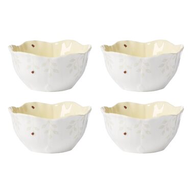 Набір десертних піал Lenox Butterfly Meadow Blumen, жовті, 4 шт.