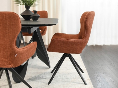 Стілець Mebel-Partner, тканина, помаранчевий, 1 шт.