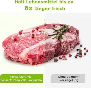 Пакети вакуумні Bonsenkitchen Profi VB3205 (20x30 см, 40 шт) для харчових продуктів, Sous Vide, вакуумних апаратів, без BPA