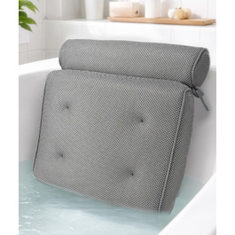 Подушка для ванни Everlasting Comfort з підголівником та підставкою для шиї, антиковзка, з присосками, швидковисихаюча сітка, стандартний розмір