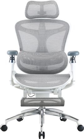 Крісло офісне з підставкою для ніг Sihoo DORO C300 Pro Mesh White with footrest