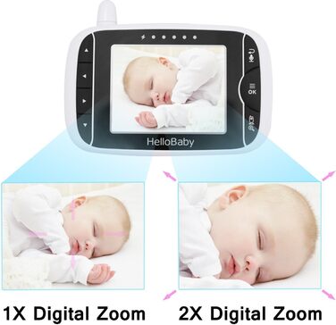 Радіоняня HelloBaby HB32 з камерою та екраном 3.2