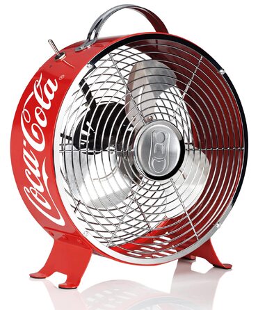 Вентилятор настільний Coca Cola Vintage °CUBES - ретро вентилятор для дому та офісу, червоний