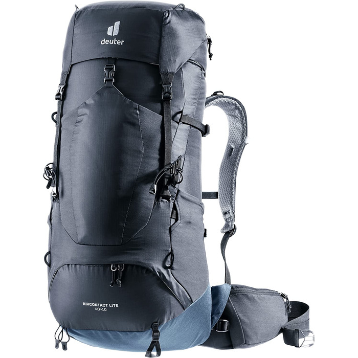 Рюкзак для трекінгу Deuter Aircontact Lite 50+10 л, легкий, чорний-синій