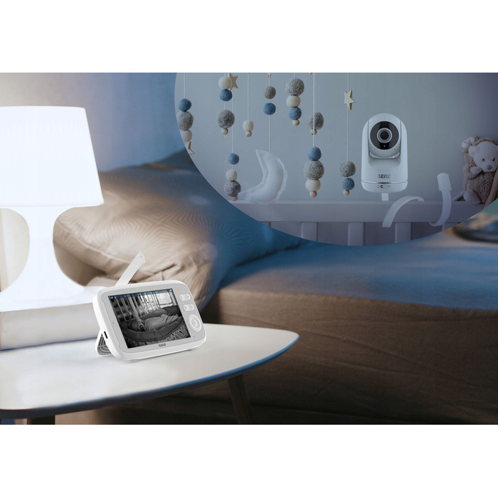 Електронна відеоняня Neno Vista: LCD-дисплей, камера з живим відео, нічний режим, поворотний механізм