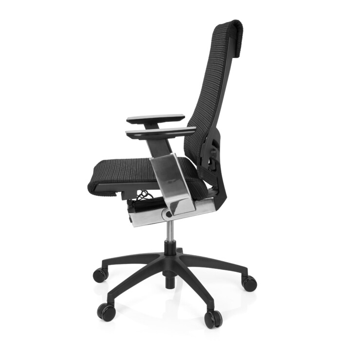Офісний крісло GENIDIA SMART BLACK CM сітка чорний AL Chrom hjh OFFICE
