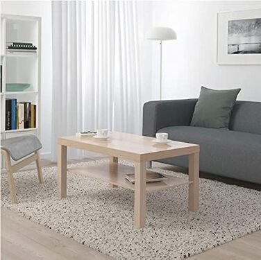 Журнальний стіл IKEA Lack 90x55 см, білий з ефектом дуба