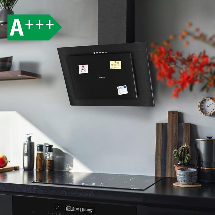 Витяжка кухонна KKT KOLBE VTH6004S 60 см, чорна сталь, LED-підсвітка, режим рециркуляції та відводу, клас A+++