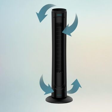 Вентилятор вежний Cecotec EnergySilence 9090 Skyline з пультом та таймером, 45 Вт, 102 см, чорний