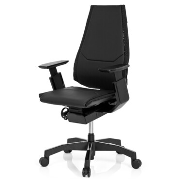 Офісне крісло GENIDIA BLACK з екошкіри, чорне hjh OFFICE