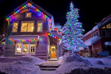 EASTERNSTAR Гірлянда світлодіодна мідний дріт 20м, 200 LED, EU штекер, 8 режимів, вологостійка, для декорування саду, дому, вечірок, святкування Різдва, тепле біле світло