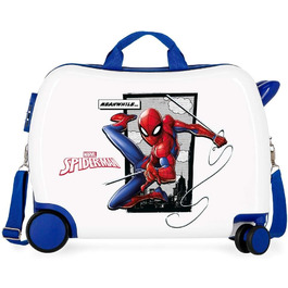 Дитячий валіза Marvel Spiderman, синя, 50x38x20 см, ABS, 34 л, 4 колеса, кодовий замок, ручна поклажа