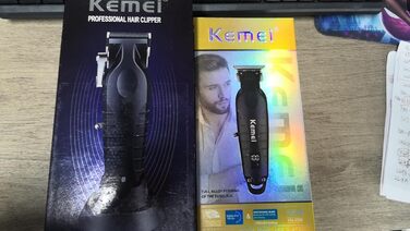Професійний набір тримерів і машинок для стрижки KEMEI, електричний T-Blade тример для чоловіків, перукарські ножиці, 11 насадок, акумуляторний, для сім'ї, модель 2293+2296 чорний