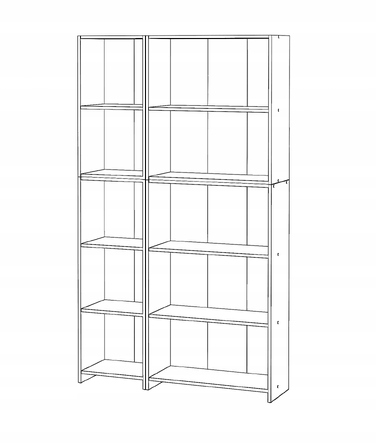 Стелаж Stiv-Meble 110 x 189,4 x 30,4 см, колір: дуб вотан