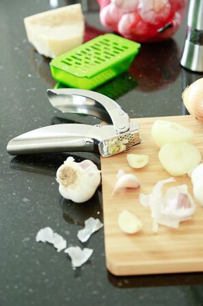 Прес для часнику KUHN RIKON Epicurean, нержавіюча сталь, ергономічна ручка, легке подрібнення