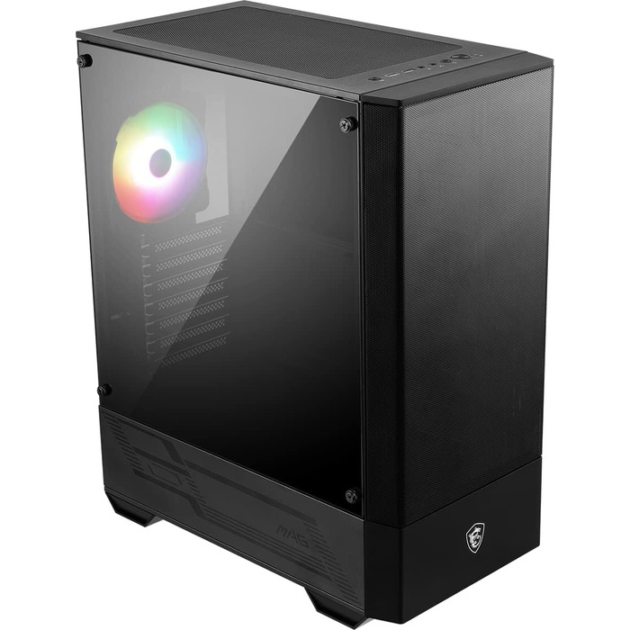 Корпус MSI MAG Forge 110R Mid-Tower ATX, чорний, з RGB підсвічуванням, 2x USB 3.0, 1x 120мм A-RGB вентилятор