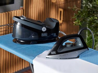 Парова праска BLACK+DECKER BXSS22000E, 2200 Вт, пластик, сіра, резервуар 1.4 л