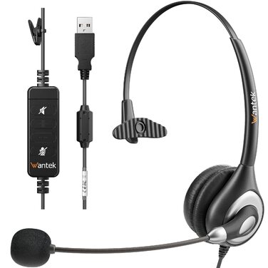 Бездротова гарнітура Wantek з мікрофоном та зарядною станцією, Bluetooth-навушники з USB-адаптером для кол-центру, офісу, Zoom, Skype та Teams (фіолетовий)