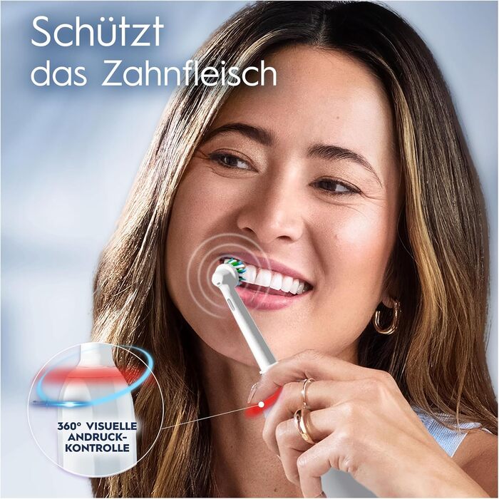 Електричні зубні щітки Oral-B Pro 3 3900 (набір 2 шт) + 3 смінні насадки, 3 режими чищення, 360° контроль тиску, White/Black