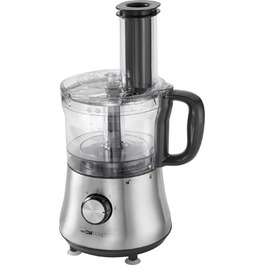Кухонний комбайн Clatronic KM 3646, 500 Вт, 4 швидкості, нержавіюча сталь, міксер 1,5 л, подрібнювач 1,0 л, для нарізки та терки