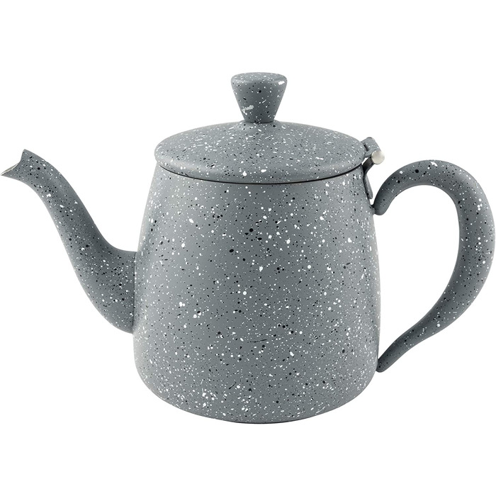 Чайник Café Olé PT-035GG 1 л із нержавіючої сталі, сірий граніт, преміум-якість, не протікає, з порожнистою ручкою та відкидною кришкою