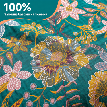 HOORDRY Ковдра-плед з бавовни 150x200 см, 4-шарова, дихаюча, м'яка, біло-зелена, для дивана та всіх сезонів