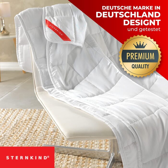 Обтяжена ковдра STERNKIND 135x200 см, 4 кг — терапевтична ковдра зі скляними кульками для релаксації та покращення сну (для дорослих)