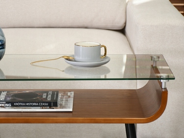 Журнальний стіл Mebel-Partner прямокутний, 88 x 38 x 50,5 см, колір: горіх