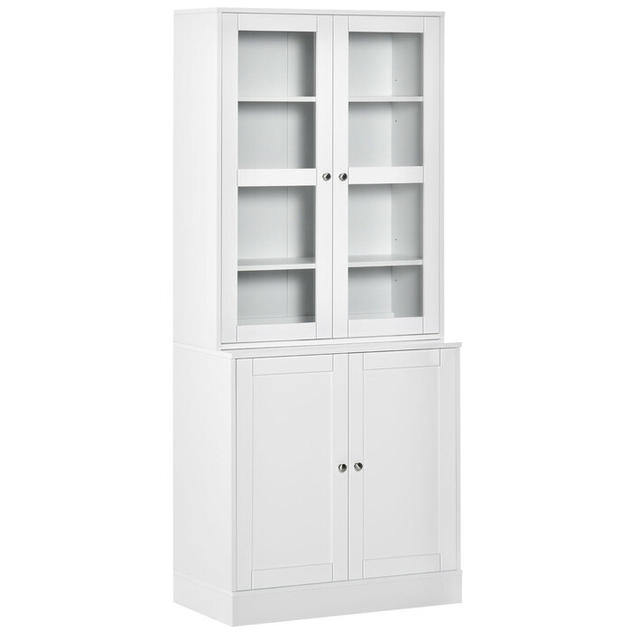 Полична шафа для книг, настінна шафа, стелаж, 2 полиці, 76 см x 40 см x 178,5 см, білий