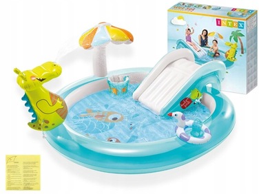 Поматеріальний водний ігровий центр Intex СЛОН (Смок) з фонтаном, 201x170x84 см