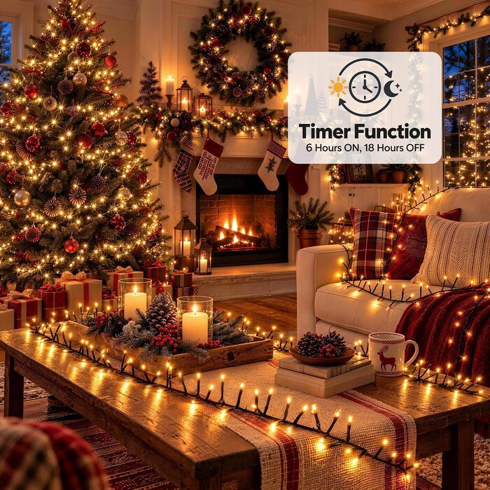 Світлодіодна гірлянда Joomer Cluster LED для вулиці, 12м, 800 LED, теплий білий колір