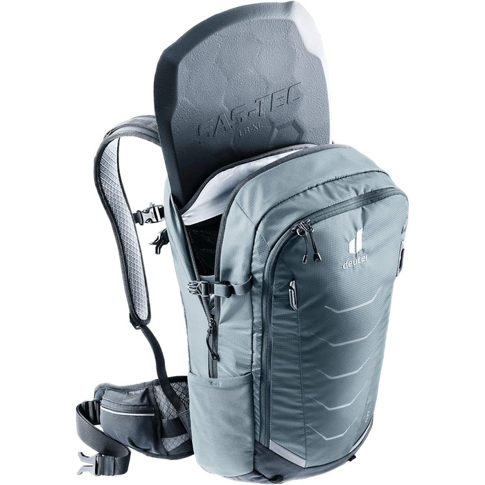 Рюкзак Deuter Flyt 20 з протектором для велосипедистів, графітово-чорний, 20 л, довгий