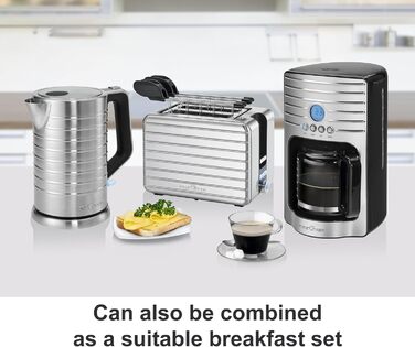 Електрочайник ProfiCook з нержавіючої сталі, 1,7 л, 2200 Вт, індикатор рівня води, синя підсвітка, PC-WKS 1119