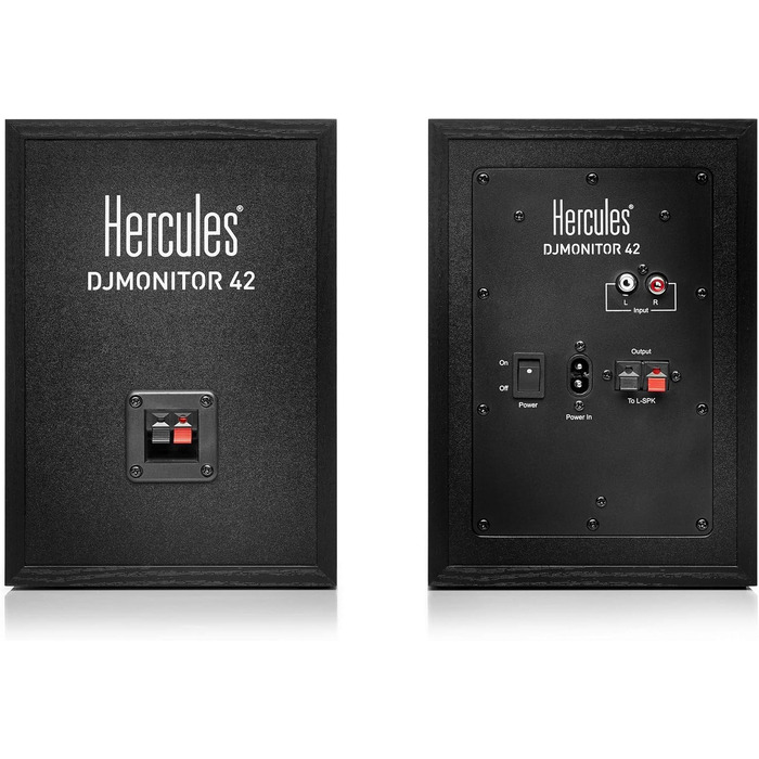 Hercules DJMonitor 42 – Активні DJ колонки 80W з 4” низькочастотним динаміком, чіткий звук, Bass Reflex, для ді-джеїв та меломанів