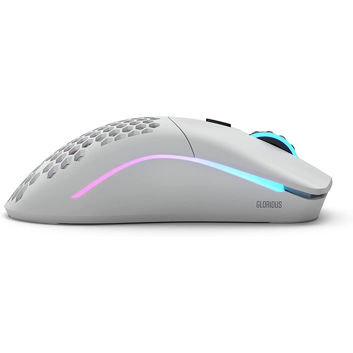 Бездротова ігрова миша GLORIOUS Model O Wireless, BAMF-сенсор, 69г, 2.4GHz, PTFE-ніжки, біла матова