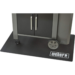 Килимок для гриля Weber 120x80 см чорний — захист тераси і балкона від жиру, жаростійкий, антибактеріальний, для всіх грилів