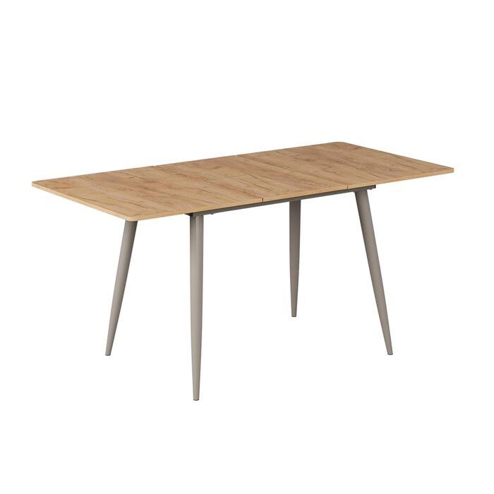 Розсувний стіл Vicco Esstisch Beaver, 80x70 см, золото-коричневий дуб/сірий, 120-160x75x80 см